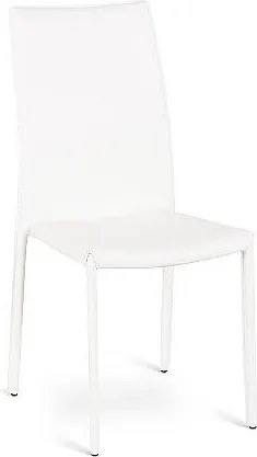 Kitty - białe krzesło ze sztucznej skóry, 4 szt.