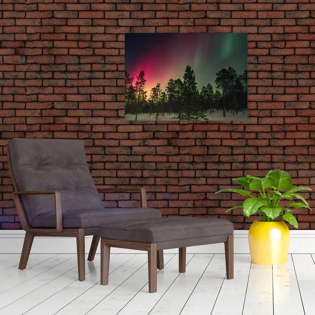 Obraz zorzy polarnej (70x50 cm)