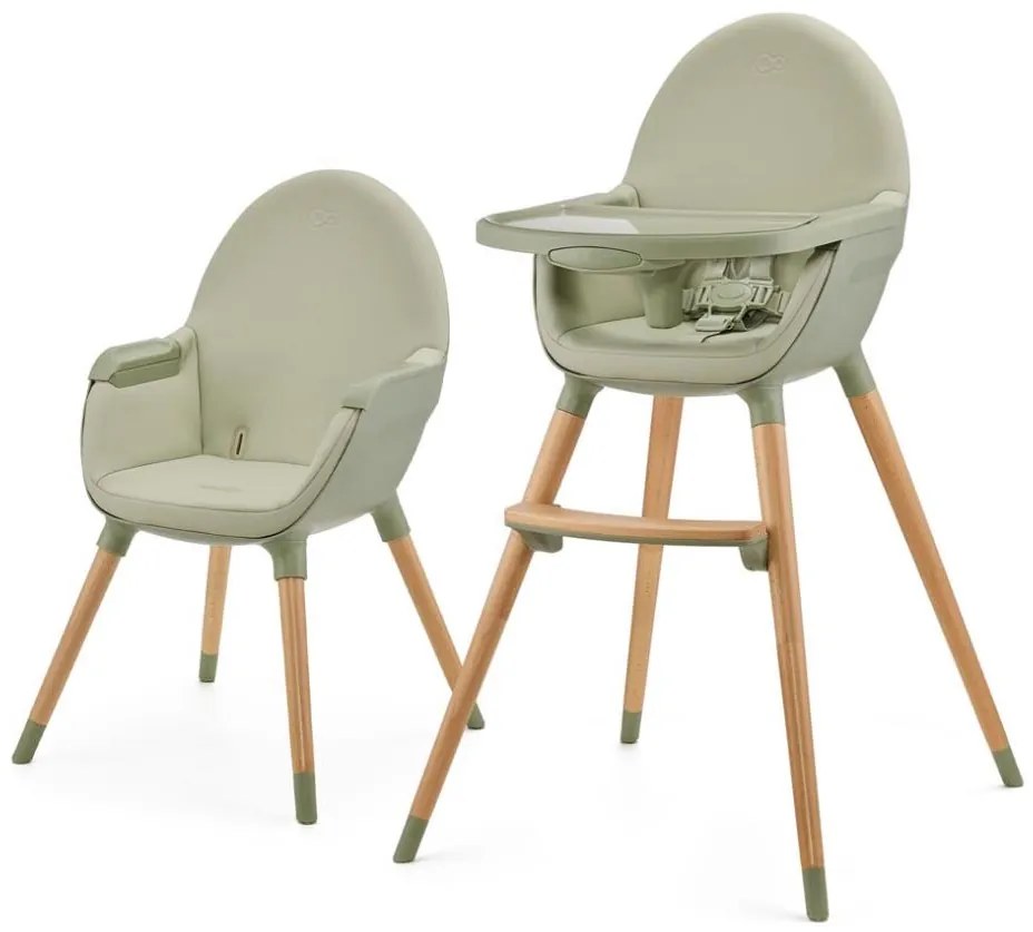KINDERKRAFT - Krzesełko dziecięce 2w1 FINI2 buk/zielony