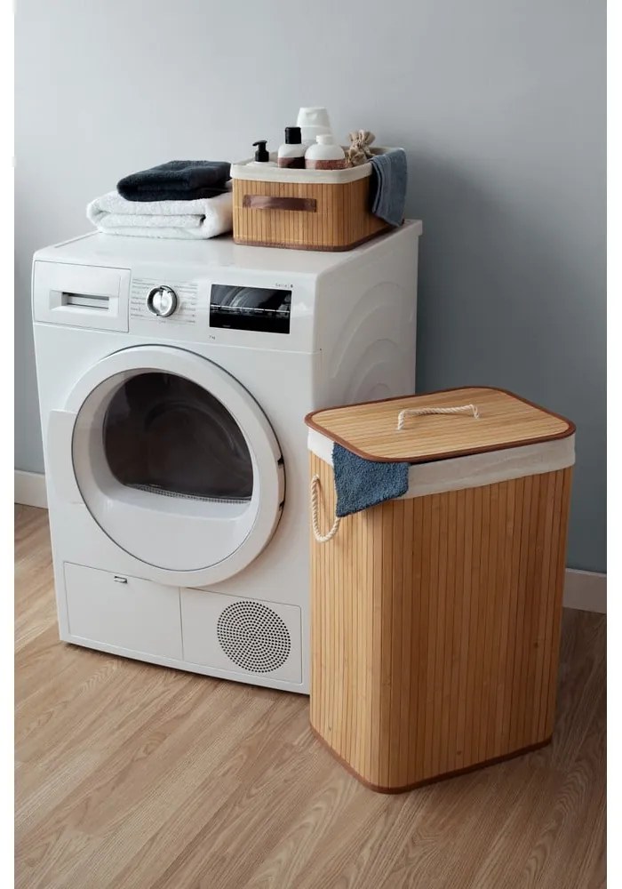 Naturalny bambusowy kosz na pranie 78 l Bamboo – Compactor
