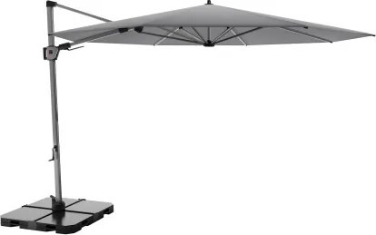 HYPERION 340 PRESTIGE – luksusowy huśtawkowy parasol ogrodowy z bocznym drążkiem : Kolor parasola - Jasnoszary