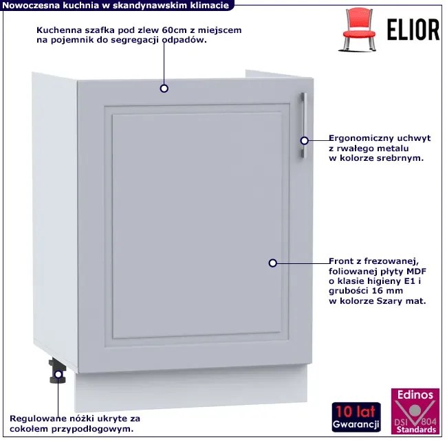 Szafka kuchenna pod zlew 60 cm - Akia 13X