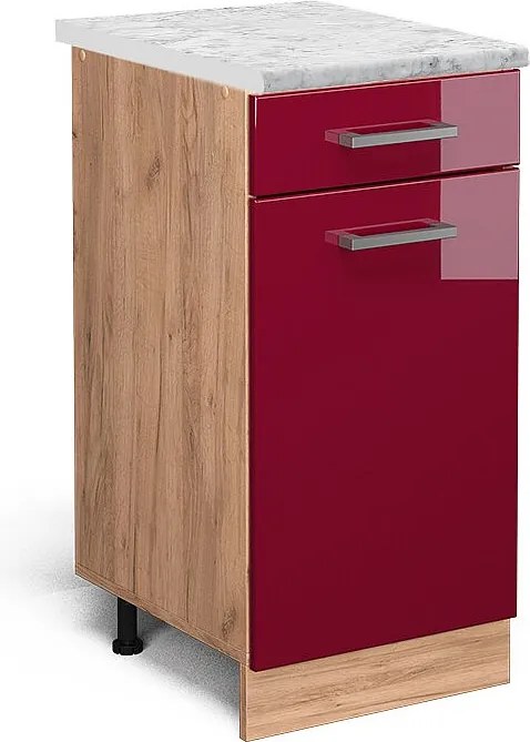Szafka dolna do kuchni czerwony połysk 40x60x81.6 r-line