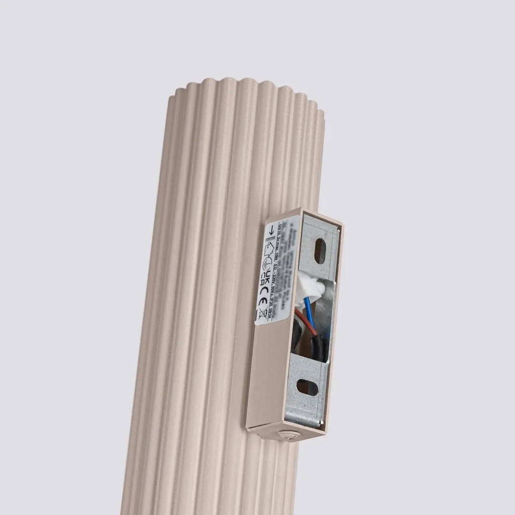 Kinkiet KARBON 30 taupe ryflowany SOLLUX  LIGHTING