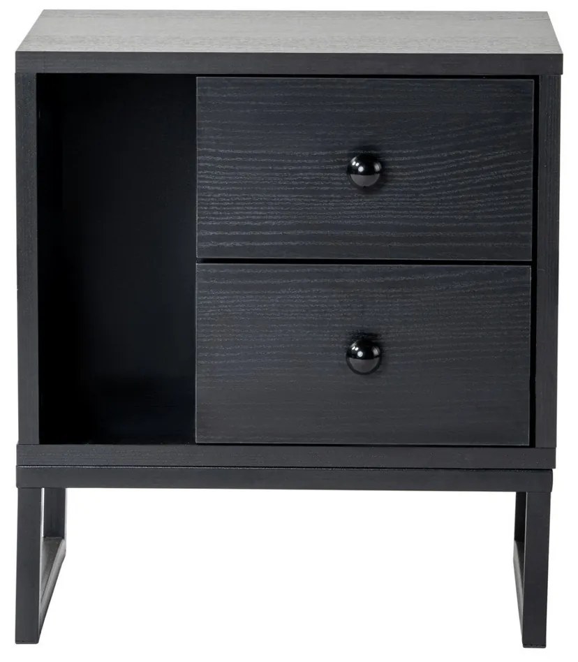 Stolik nocny Glimmer Wood Black