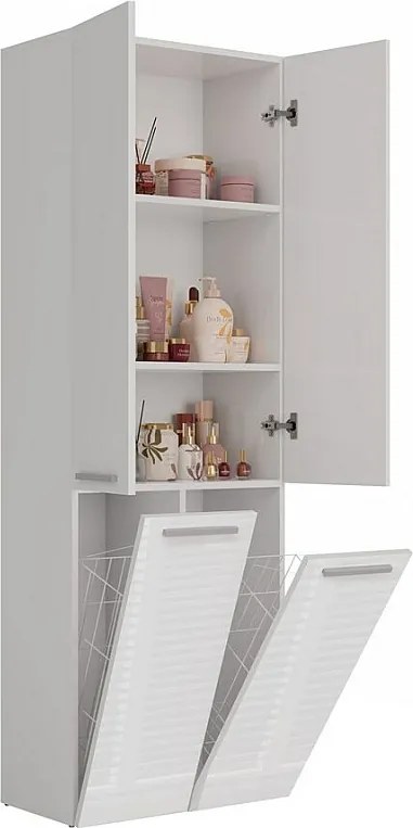 Meble łazienkowe, 174 x 30 x 60 cm, Biały Matowy / Biały Błyszczący