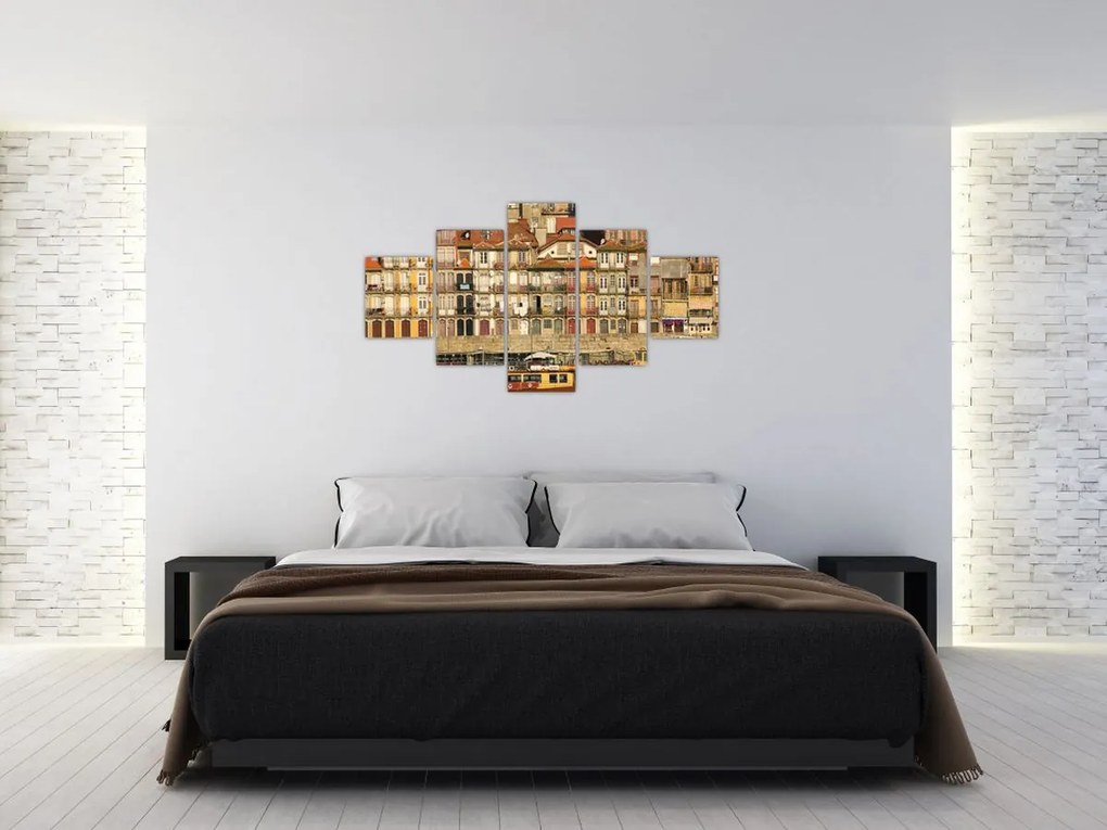 Obraz - Dzielnica Waterfront, Portugalia (125x70 cm)