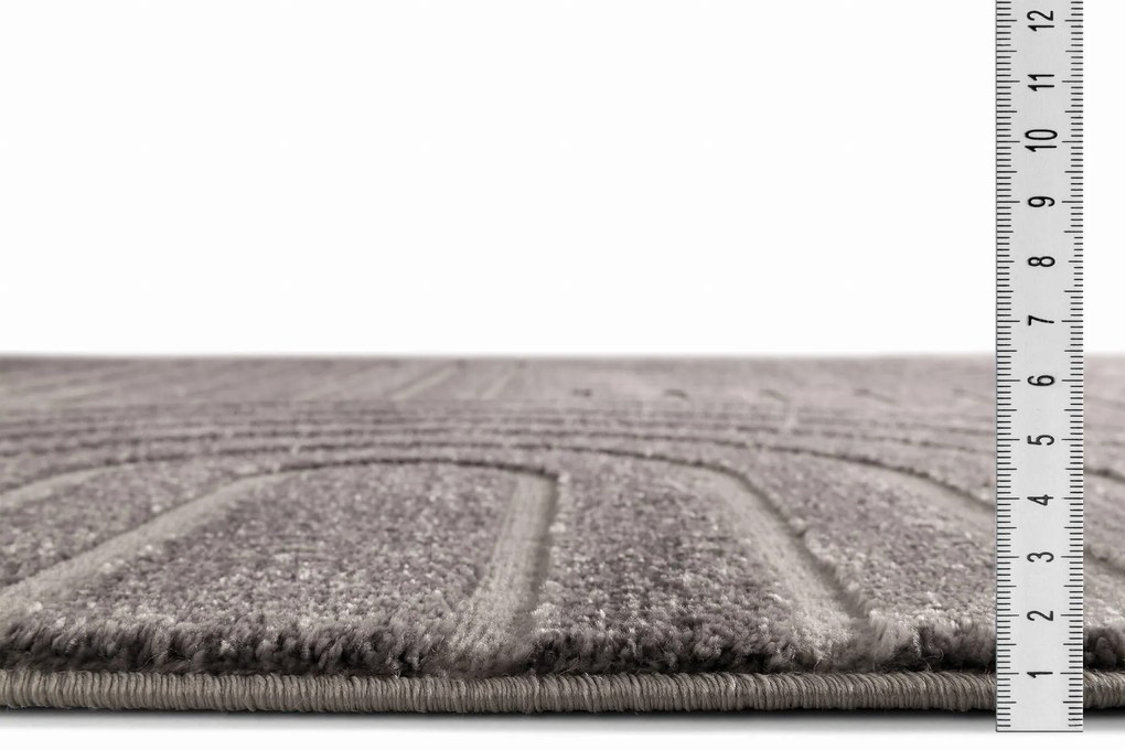 Dywan nowoczesny 3D Louis ciemny szary 80 cm x 220 cm