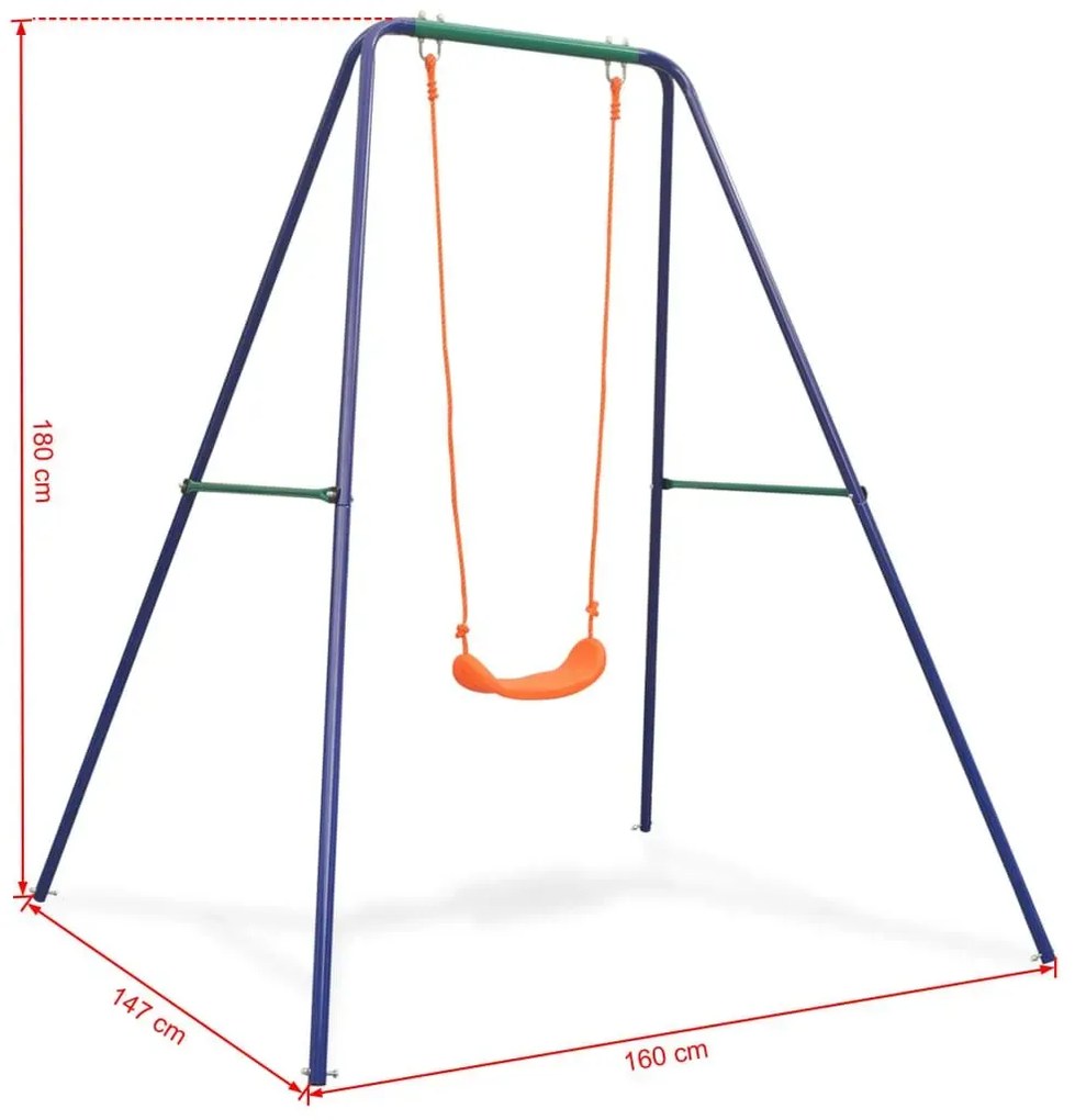 Kolorowa huśtawka stojąca ogrodowa dla dzieci D1-F18