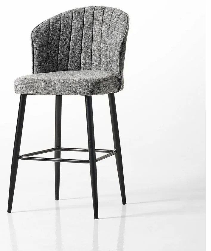 Zestaw krzeseł barowych Rubi Grey and Black, 4szt., 4 szt.