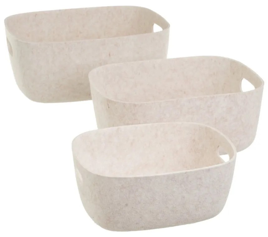 Tekstylne koszyki zestaw 3 szt. 36x28x16 cm – Casa Selección