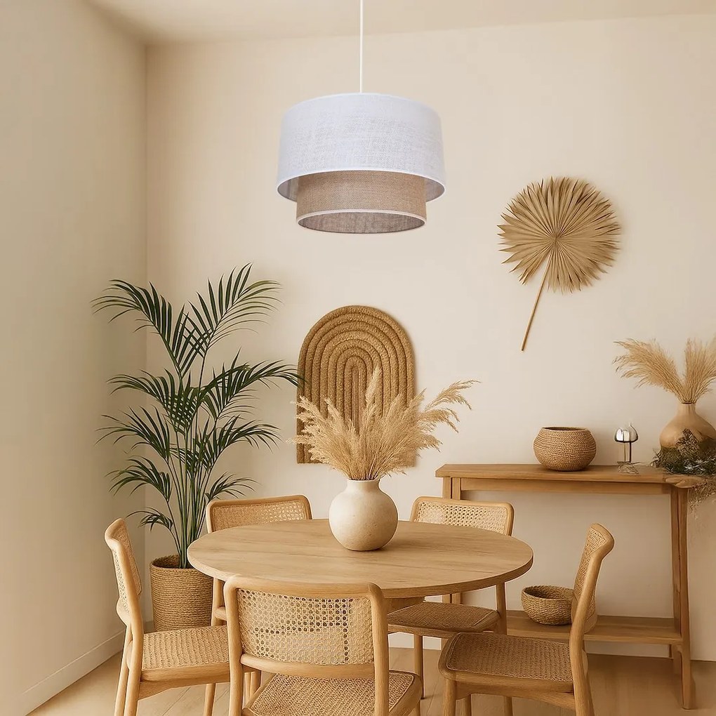 Lampa wisząca naturalna, boho BUENO 1xE27