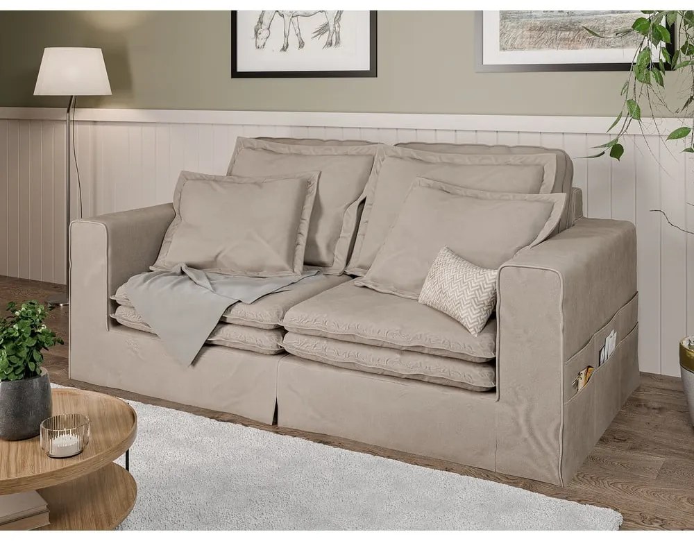 Jasnobrązowa sofa 196 cm Nora – Ropez