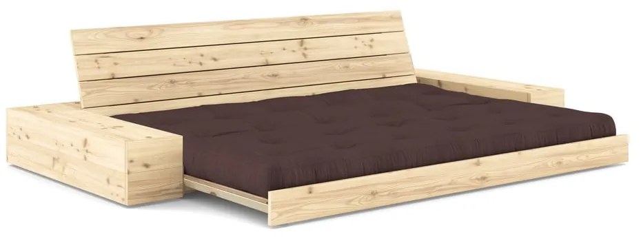Ciemnobrązowa rozkładana sofa 244 cm Base – Karup Design