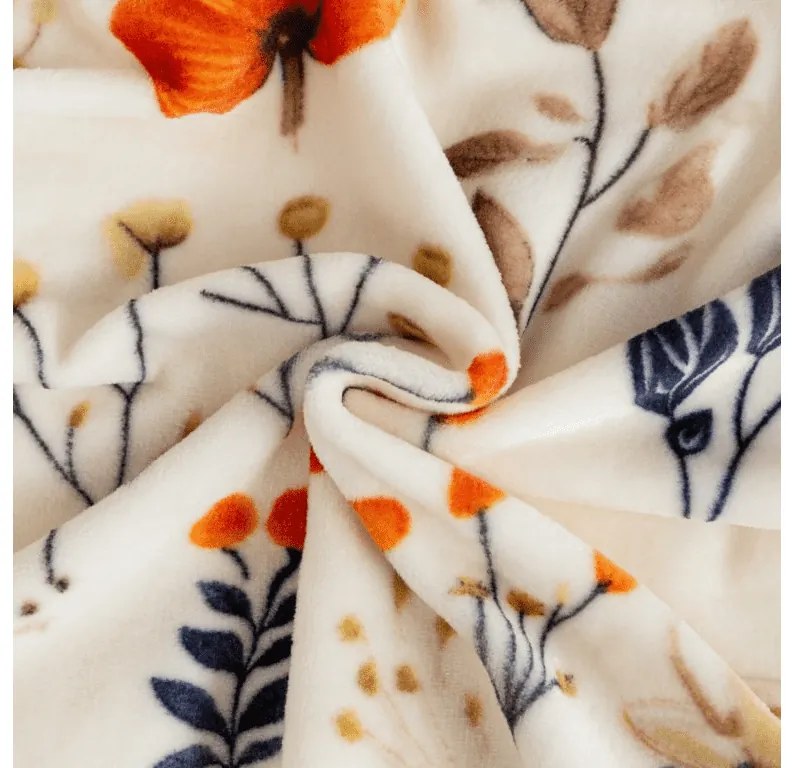 Mikropluszowy koc PAPAVA, kremowy Rozmiar: 200 x 220 cm