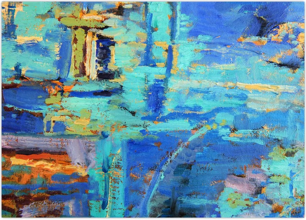 Obraz - Abstrakcyjny obraz olejny (70x50 cm)