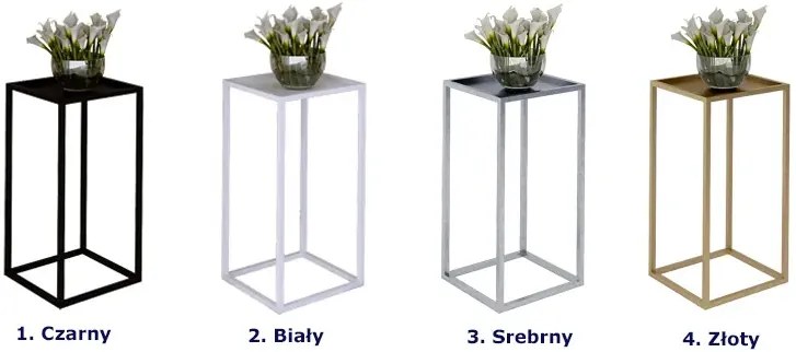 Czarny stojak na kwiaty w stylu industrialnym S4-T80