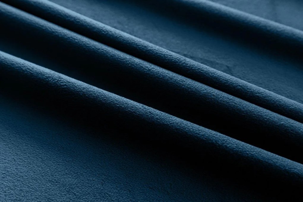 Petrolowa zasłona zaciemniająca VELVET 140x270 cm Zawieszanie: Taśma z wiązaniami