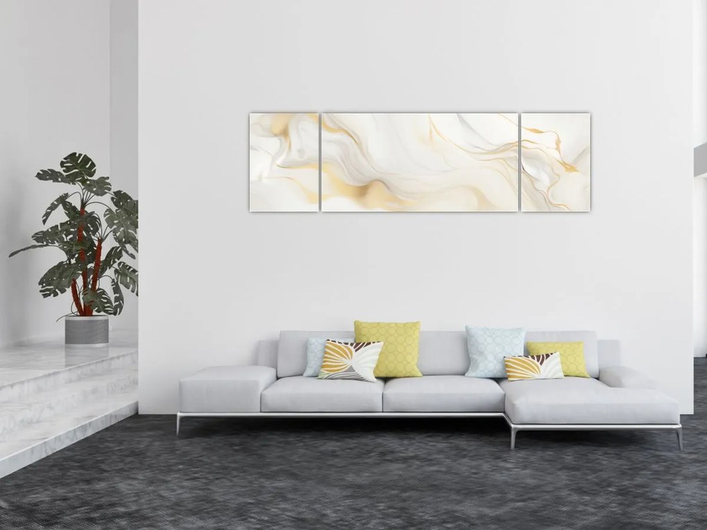 Obraz - Abstrakcja z dekoracją (170x50 cm)