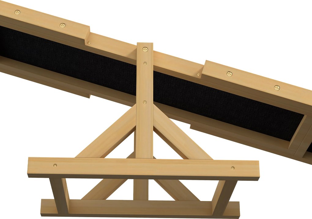 PawHut Wippe dla Psów do Treningu Agility, antypoślizgowa, do 50 kg, 180 x 30 x 30 cm