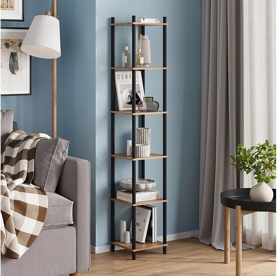 Półka narożna złoty dąb power/antracyt 30x30x163.5 bivio