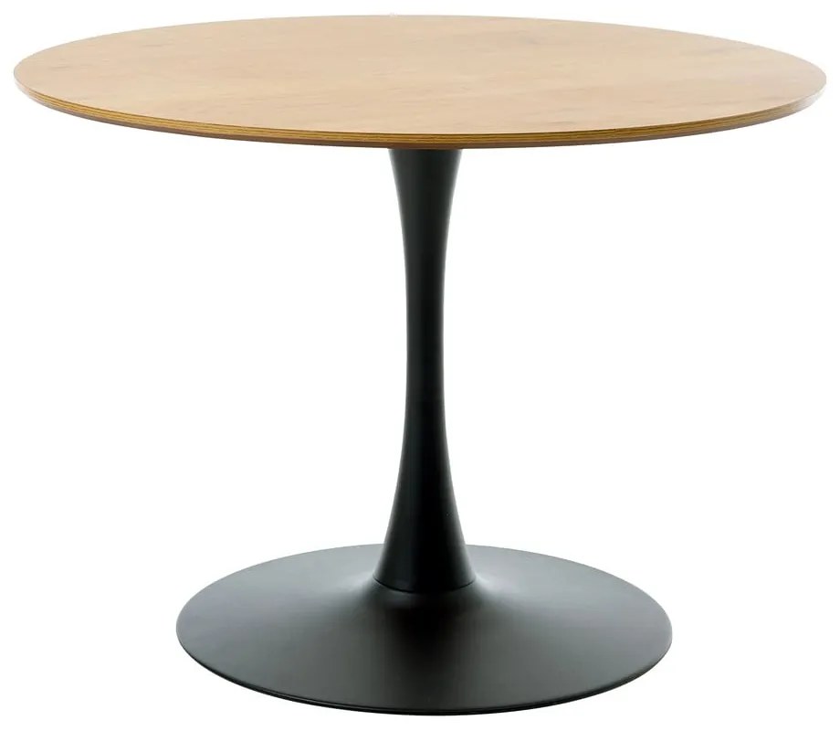 Okrągły stół z blatem w dekorze dębu ø 100 cm Cesura – Unique Furniture