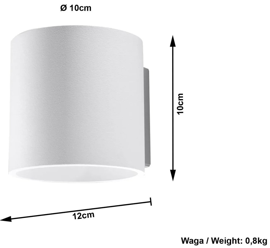 Minimalistyczny Kinkiet Walec Kurina 4X E713 R7-W39