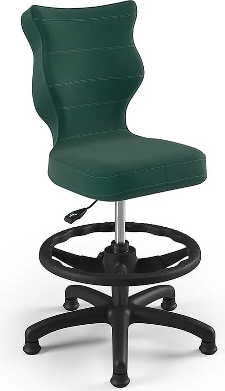 Krzesło dziecięce do biurka Petit Black z podnóżkiem rozmiar 4 (133-159 cm)