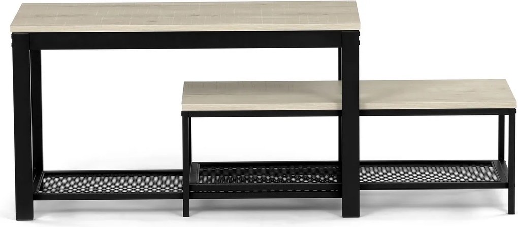 Półka na buty, zestaw 2 szt., dąb Sonoma