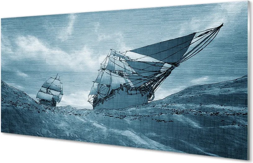 Szklany Panel Statek podczas Sztormu