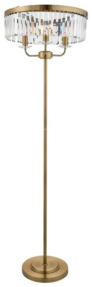 Endon 110644 - Lampa podłogowa CHESTERFIELD 3xE14/6W/230V mosiądz