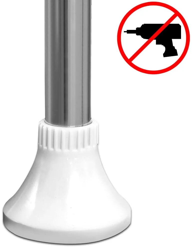 Teleskopowy regał do prysznica DELMO, 92-306cm, biała Deuba