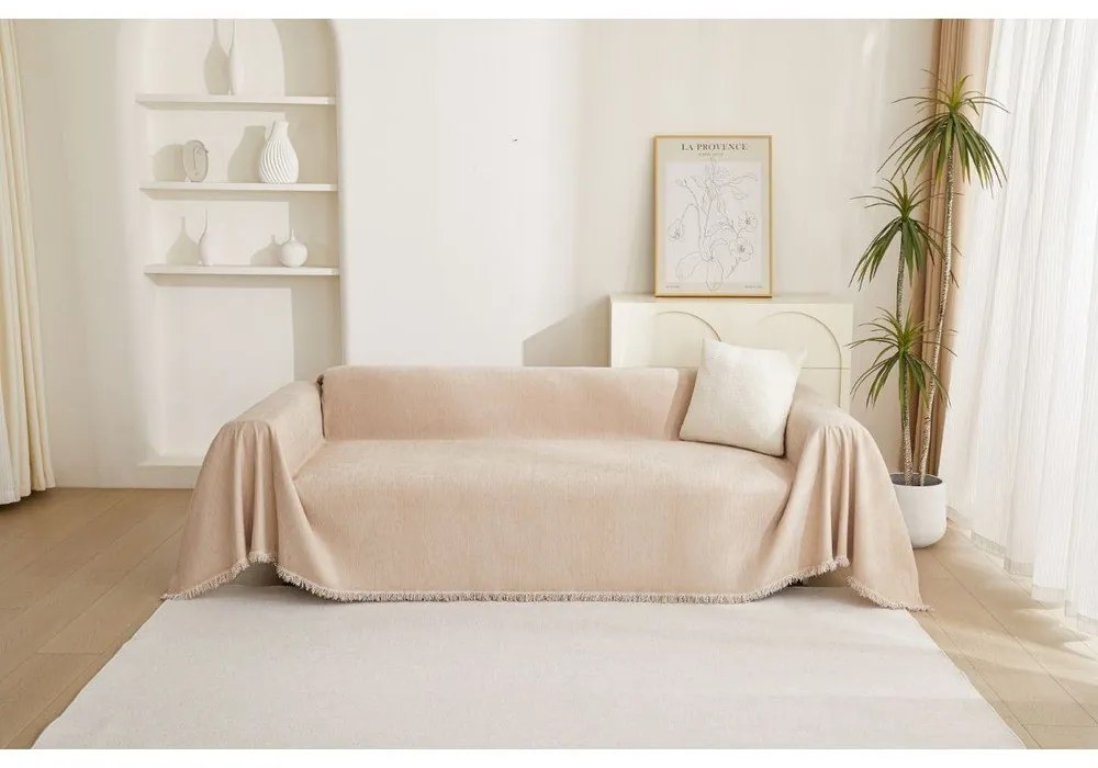 Beżowy pokrowiec na fotel 70 cm Talo – Filumi