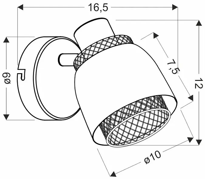 Czarny nowoczesny kinkiet ścienny - D185-Fizex