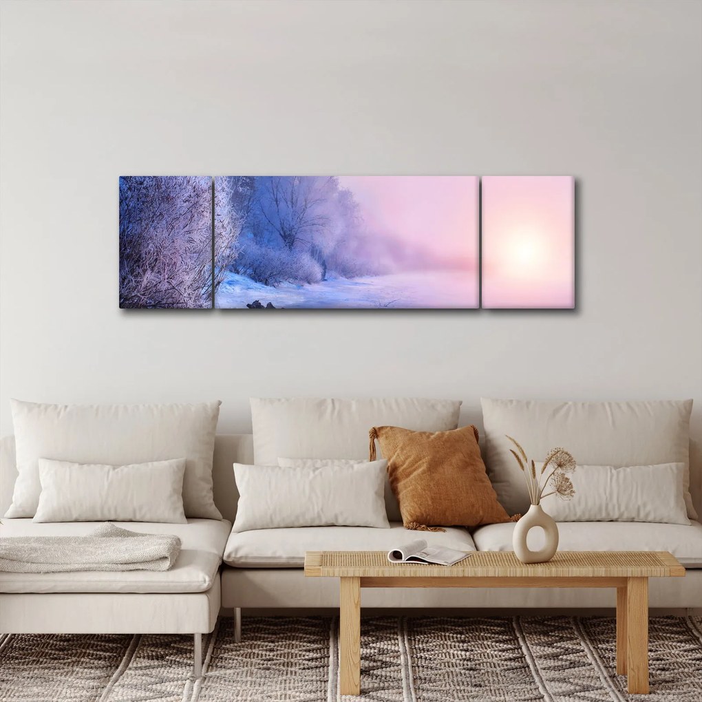 Obraz - Zamarznięta rzeka (170x50 cm)