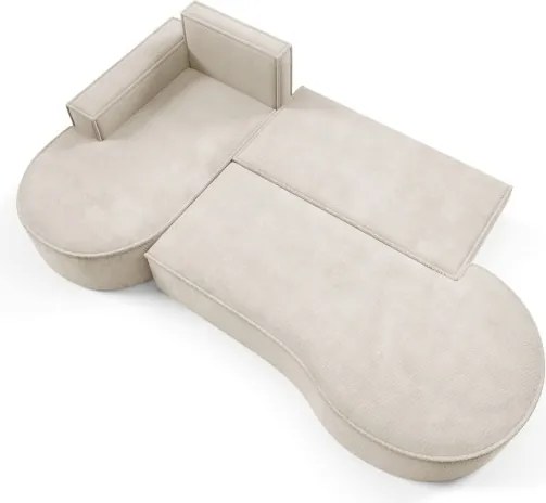 Narożnik MOLLY Lewostronny z funkcją spania, wolnostojący tkanina CURIO 09 Beżowy