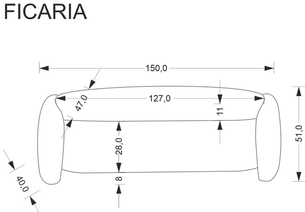 Ławka FICARIA kremowa z pojemnikiem HALMAR