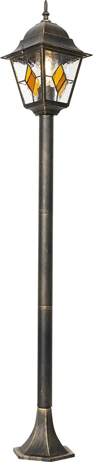 Lampa podłogowa zewnętrzna w stylu vintage, antyczne złoto, 120 cm - Antigua