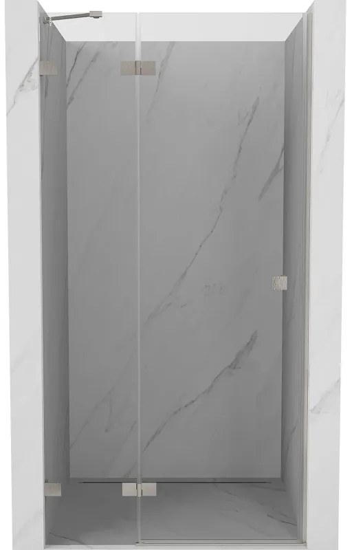 Mexen Lunar drzwi prysznicowe uchylne lewe 90 cm, transparent, nikiel szczotkowany - 834-090-000-97-00-L