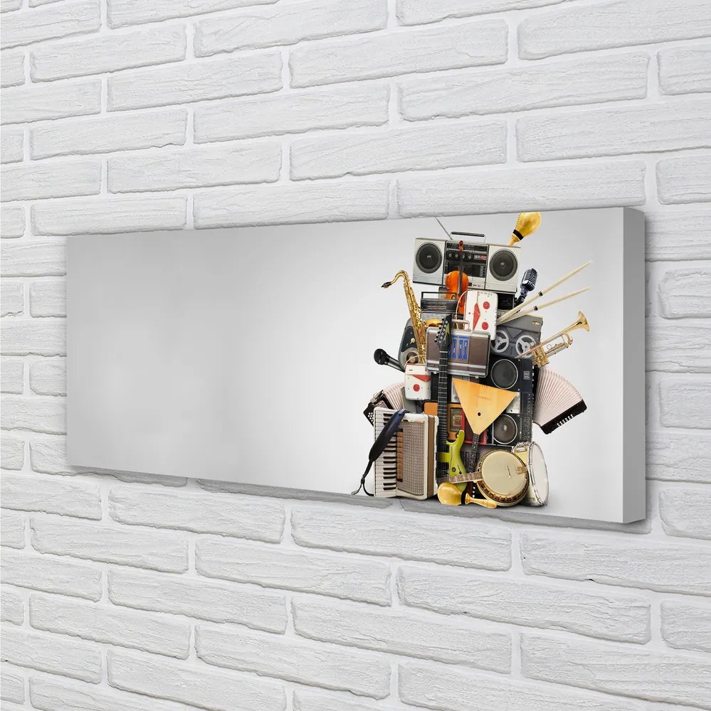 Duży obraz na płótnie Retro Studio Muzyczne