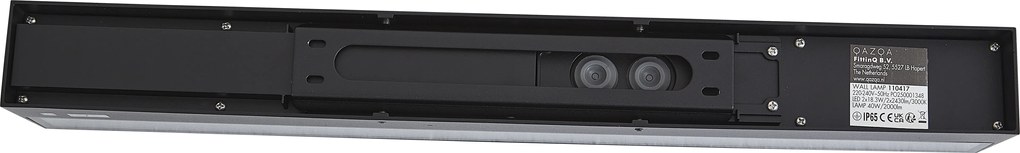 Industrialna lampa ścienna zewnętrzna czarna 55 cm z LED IP65 - Hannah