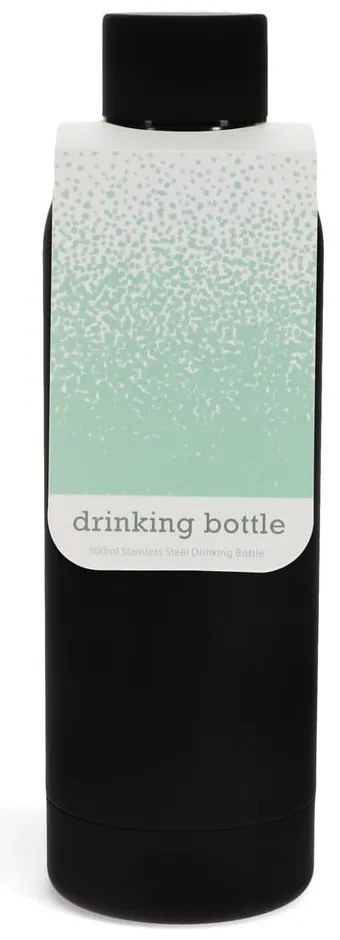 Czarna butelka ze stali nierdzewnej 500 ml – Rex London