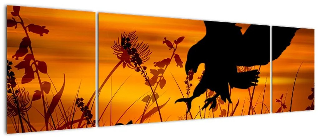 Obraz sylwetki drapieżnika (170x50 cm)