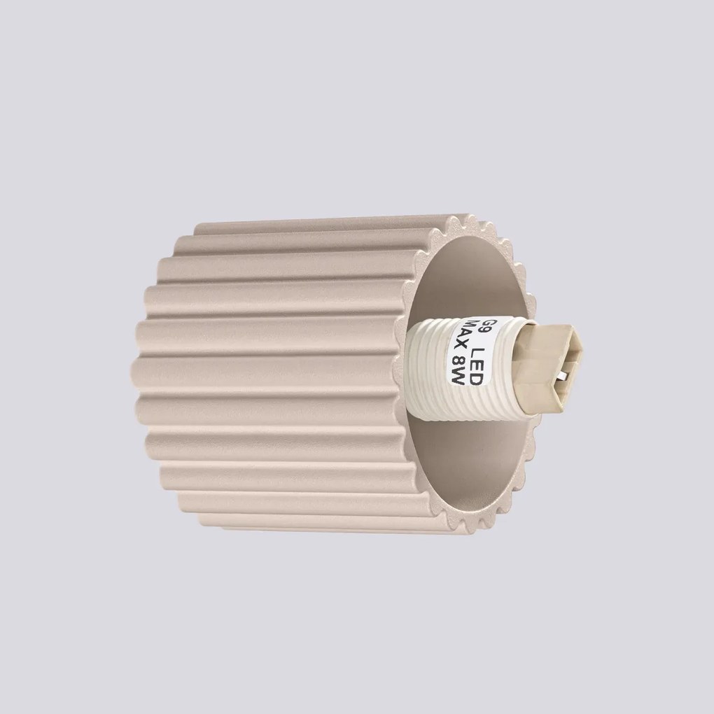 Kinkiet HALO taupe IP44 ryflowany SOLLUX  LIGHTING