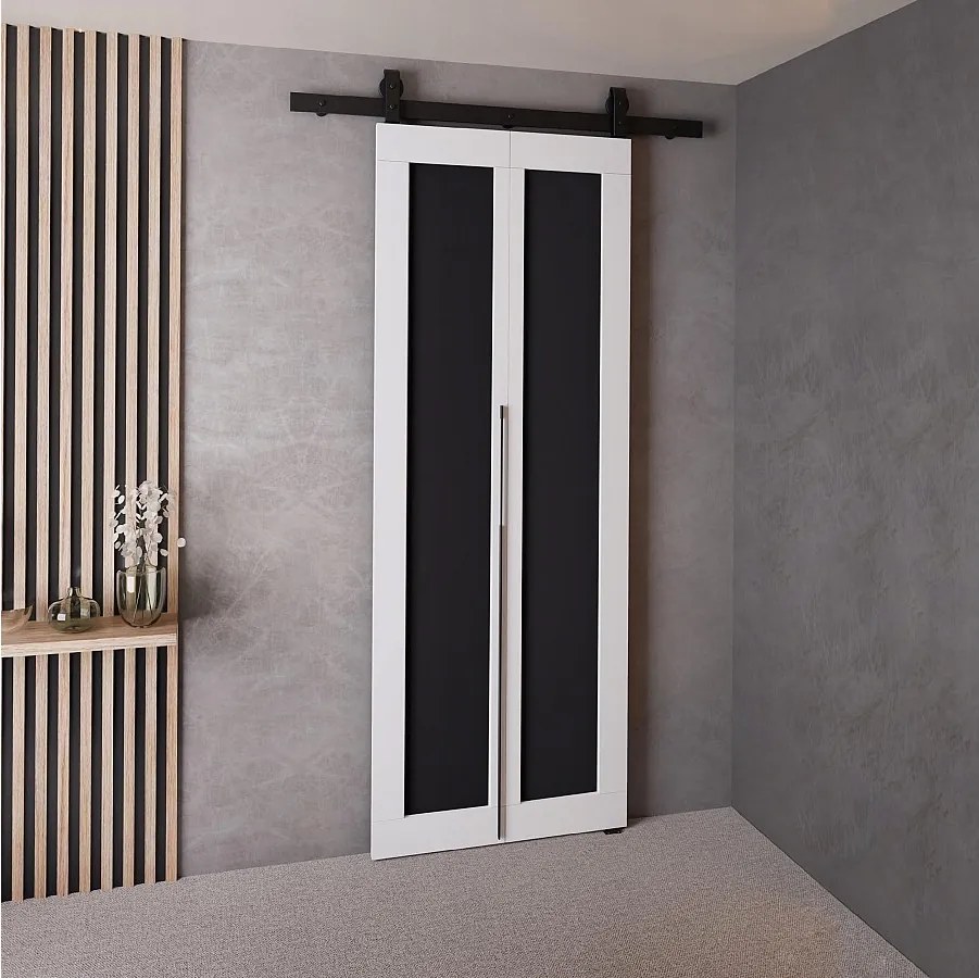 Drzwi Przesuwne QUDIO M1 Biały + Czarny 60