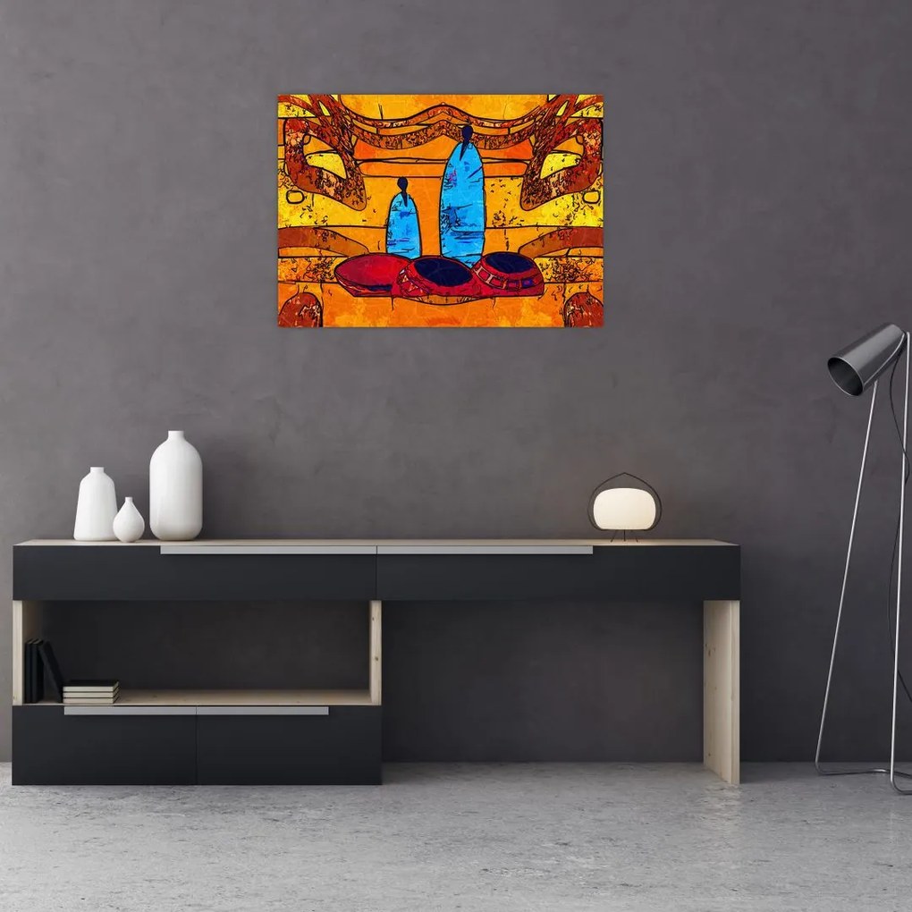 Obraz na szkle - Malarstwo starożytne (70x50 cm)
