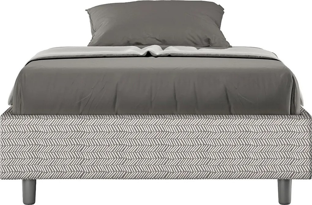 Łóżko bez stelaża tapicerowane 120x190 tkaniny Aragona 1 biały Azelia