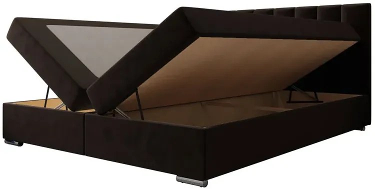 Dwuosobowe Łóżko Pluszowe Z Zagłówkiem 140X200 F2-R18