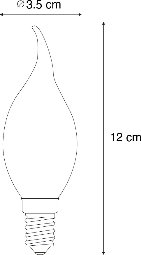 Zestaw 5 ściemnialnych żarówek LED E14 BXS35 Opal 4W 450 lm 2200K