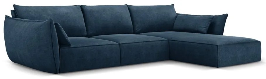 Ciemnoniebieski narożnik (prawostronny) Vanda – Mazzini Sofas